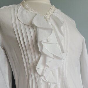 April Cornell Peaceful Nighty Nightgown White Cotton NWT boutique Retail 79